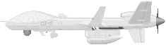 無人哨戒機 MQ-9B シーガーディアン 飛行 左側面 (1ドット50mm) 2025年10月4日更新 無人哨戒機 MQ-9B シーガーディアン 飛行 左側面 (1ドット50mm)